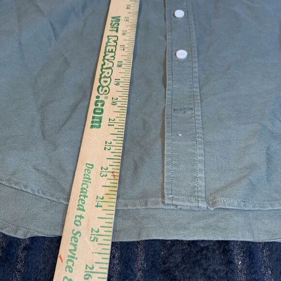 Taylor Stich Army Green Long Sleeve Shirt Men's 38 Preppy Button Down Casual - Picture 8 of 8